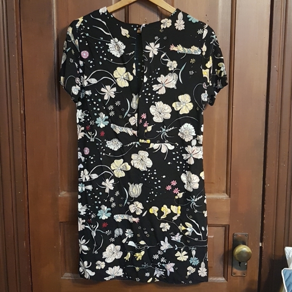 Black Botanical/Floral H&M Shift Dress - Picture 2 of 4